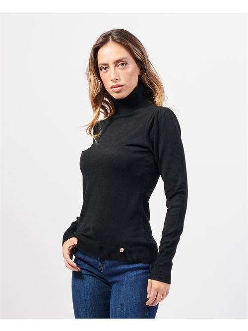 Maglia donna Yes Zee dolcevita con maniche a sbuffo YES ZEE | M038-RU000801